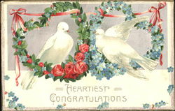 Heartiest Congratulations Birds Postcard Postcard