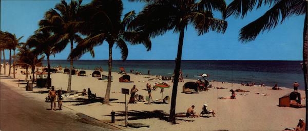 Lovely Bathing Beach At Hollywood By The Sea North Miami Florida