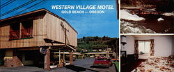 Western Village Motel Gold Beach, OR Large Format Postcard Large Format Postcard