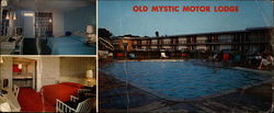 Old Mystic Motor Lodge, Int. 95 & Rte. 27 Large Format Postcard