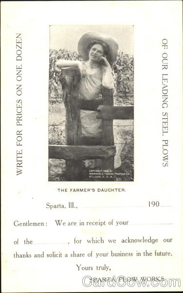 Sparta Plow Works Illinois Advertising