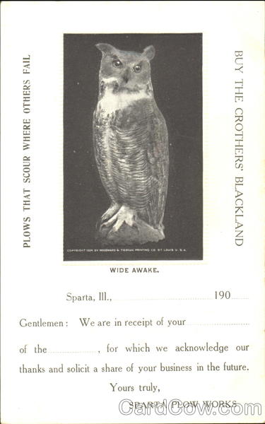 Sparta Plow Works Illinois Advertising