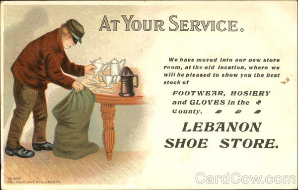 Lebanon Shoe Store Kansas Advertising
