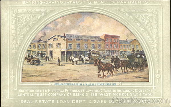 Chicago Office Of Frank & Walker's Stage Lines Advertising