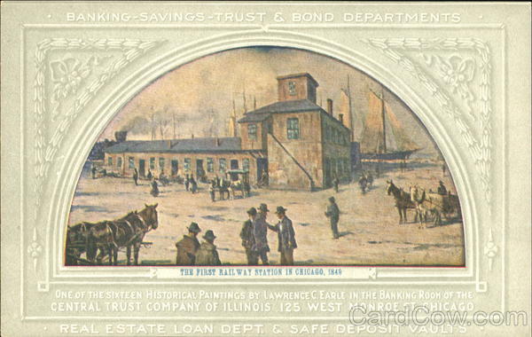 The First Railway Station In Chicago Advertising