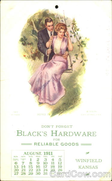 Black's Hardware August 1911 Winfield Kansas