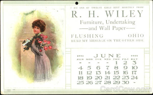 R. H. Wiley Furniture Undertaking & Wallpaper Flushing Ohio