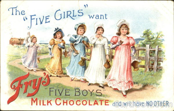 The Five Girls Want Fry's Five Boys Milk Chocolate And Will Have No Other