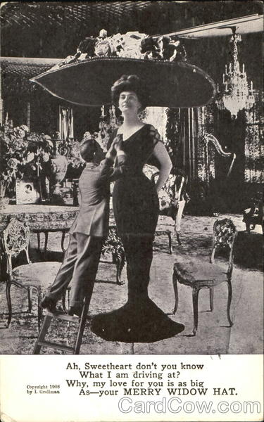 Merry Widow Hat Advertising