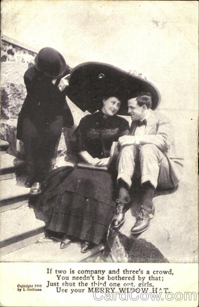 Merry Widow Hat Advertising