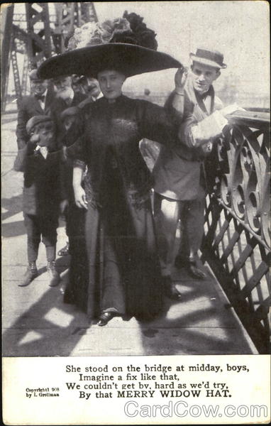 Merry Widow Hat Advertising