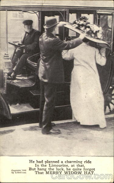 Merry Widow Hat Advertising