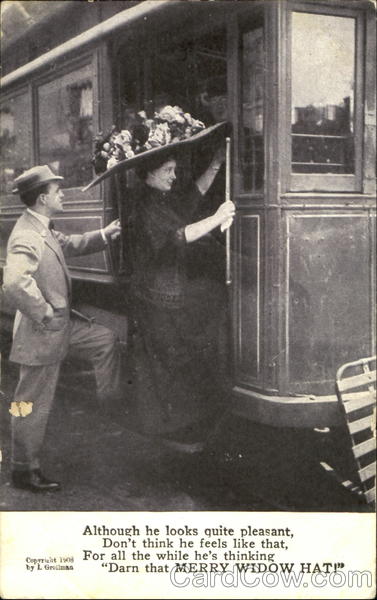 Merry Widow Hat Advertising