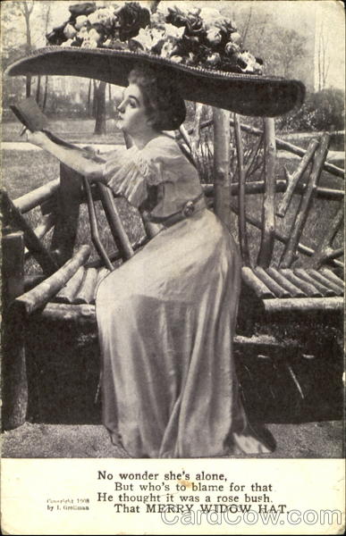 Merry Widow Hat Advertising