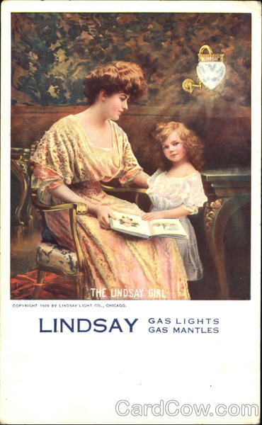 The Lindsay Girl Gas Lights Advertising