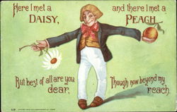 Here I Met A Daisy Postcard