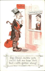 How thet Bull Calf's Gittin' Along Postcard