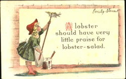 A Lobster Should Have Very Little Praise For Lobster-Salad Postcard