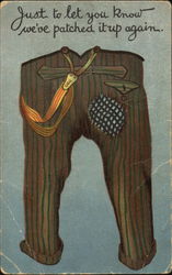 Just To Let You Know We've Patched, It Up Again Postcard