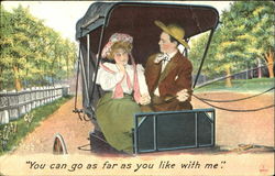 You Can Go As Far As You Like With Me Postcard