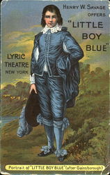 Little Boy Blue Theatre Postcard Postcard