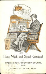 Home Week And School Centennial Postcard