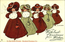 With Best Christmas Wishes Postcard