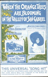 When The Orange Trees Are Blooming In The Valley Of San Gabriel California Advertising Postcard Postcard