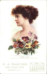 Pansies May 1911 Calendars Postcard Postcard