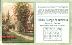 Dubois College of Business December 1912 Postcard