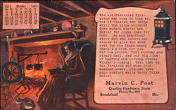 Marvin C. Post hardware Brookfield, MO Advertising Postcard Postcard