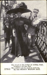 Merry Widow Hat Postcard