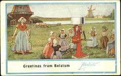 Greetings From Belgium Melotte Postcard