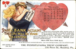 Start A Bank Account Then She Will Be Your Valentine Calendars Postcard Postcard
