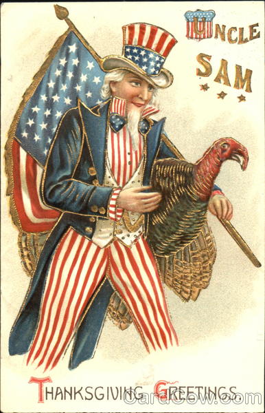 Uncle Sam Thanksgiving Greetings Patriotic