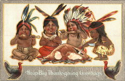 Heap Big Thanksgiving Greetings Postcard