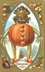 Pumpkin Man Postcard