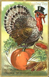 Thanksgiving Day Fantasy Postcard Postcard