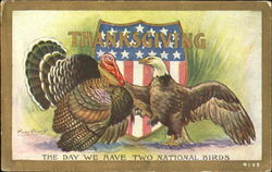 Thanksgiving Patriotic Postcard Postcard
