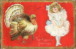 Thanksgiving Greetings Children Postcard Postcard