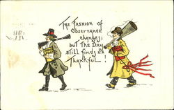 Fashion of Observance Men Postcard Postcard