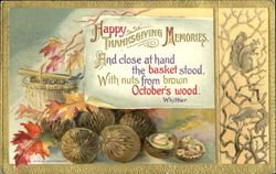 Happy Thanksgiving Memories Postcard Postcard