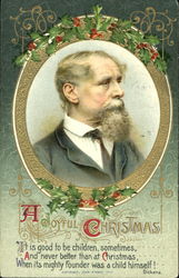 A Joyful Christmas - Charles Dickens Postcard