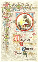 A Merry Christmas And Sincere Good Wishes Postcard