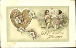 Valentine Message Cupid Postcard Postcard