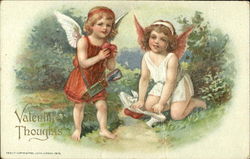 Valentine Thoughts Cupid Postcard Postcard