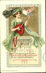 Valentines Plea Women Postcard Postcard