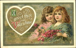 I Greet Thee Valentine Postcard