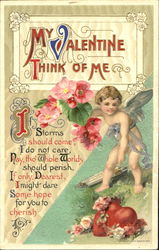 My Valentine Think Of Me Postcard