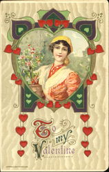 To My Valentine Women Postcard Postcard